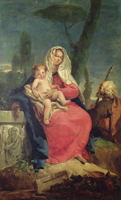 Die Rast auf der Flucht nach Ägypten von Giovanni Battista Tiepolo